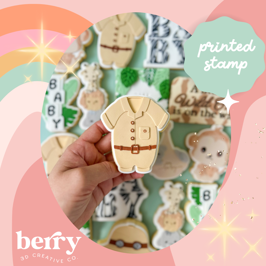 Safari/Jungle Onesie- Welcome to the Jungle Baby Collection Stamp and matching cutter