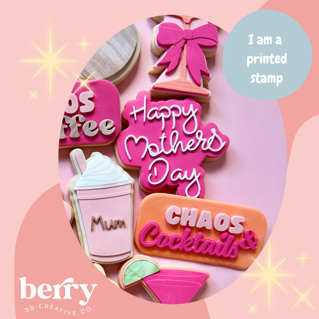 Happy Mothers Day worded Stamp and matching cutter