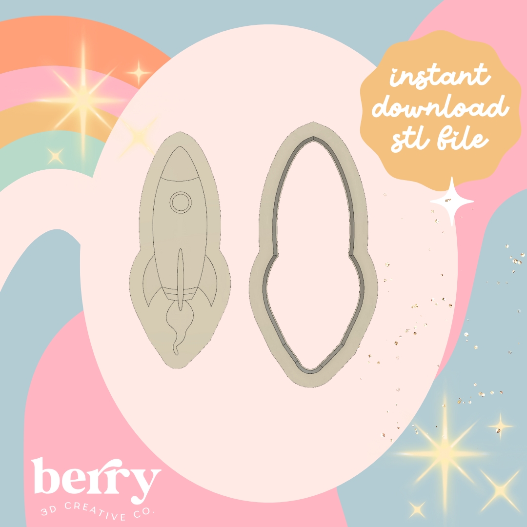 Rocket/ Spaceship Cutter & Stamp stl file