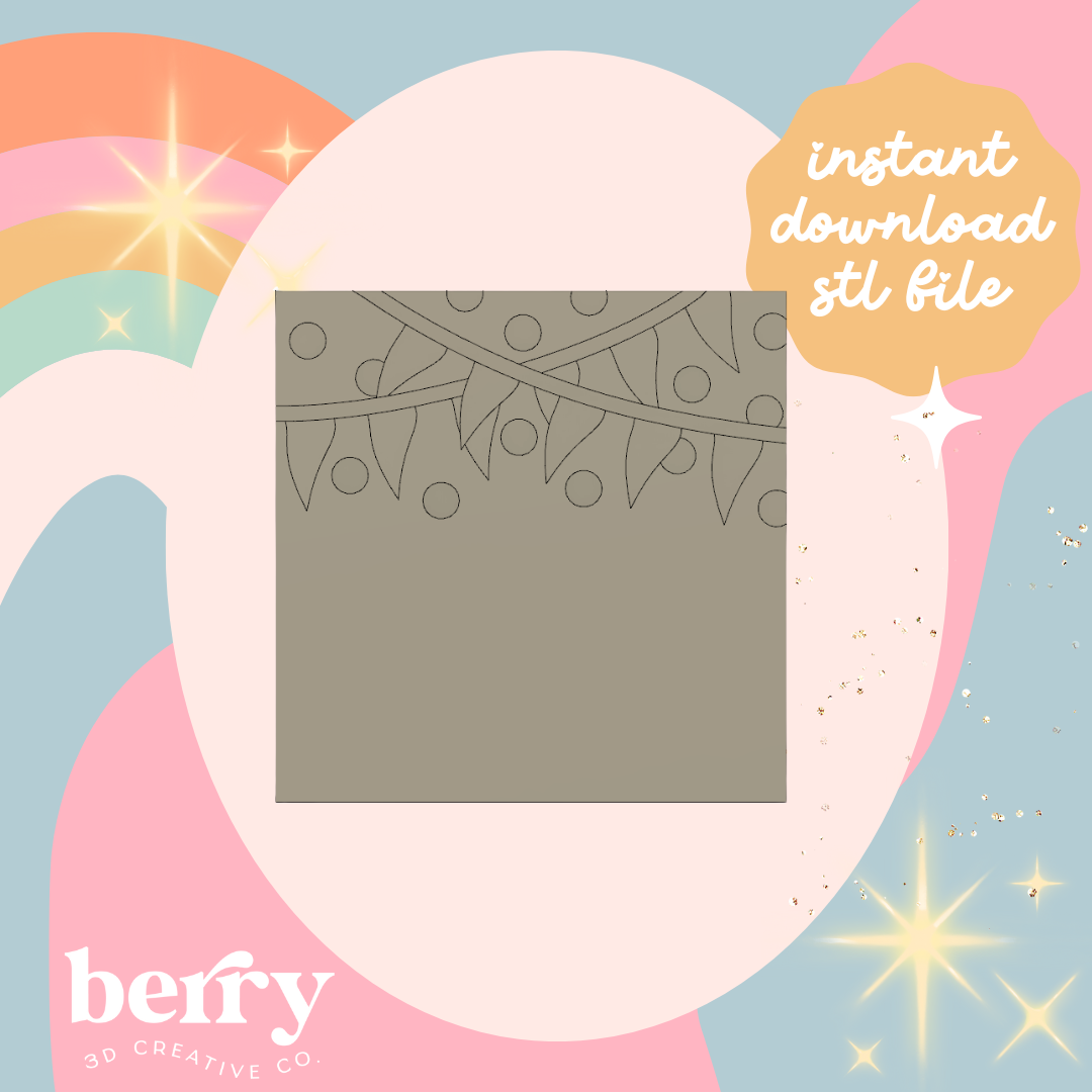 Bunting Backing Stamp stl file