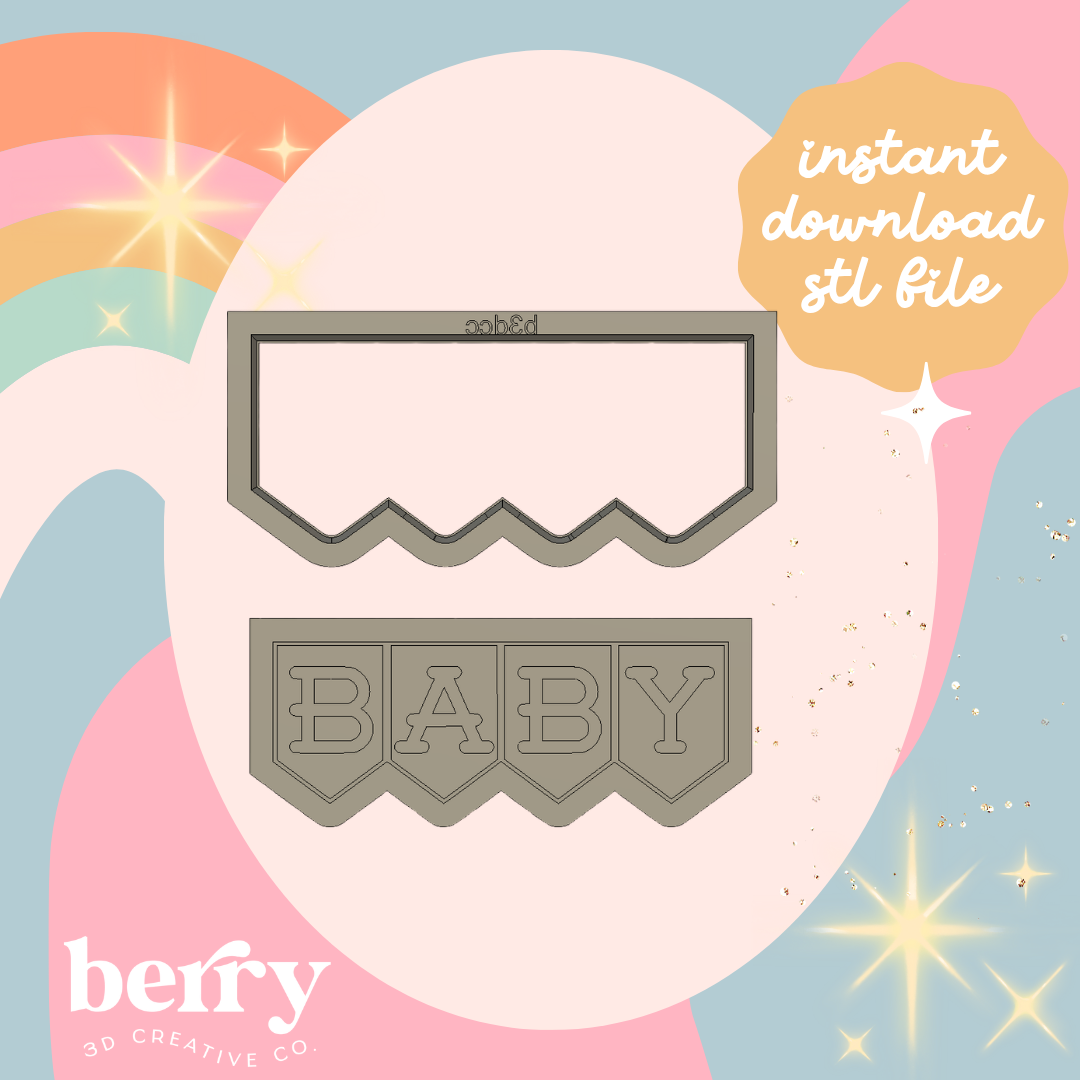 Baby Bunting Cutter & Stamp stl file