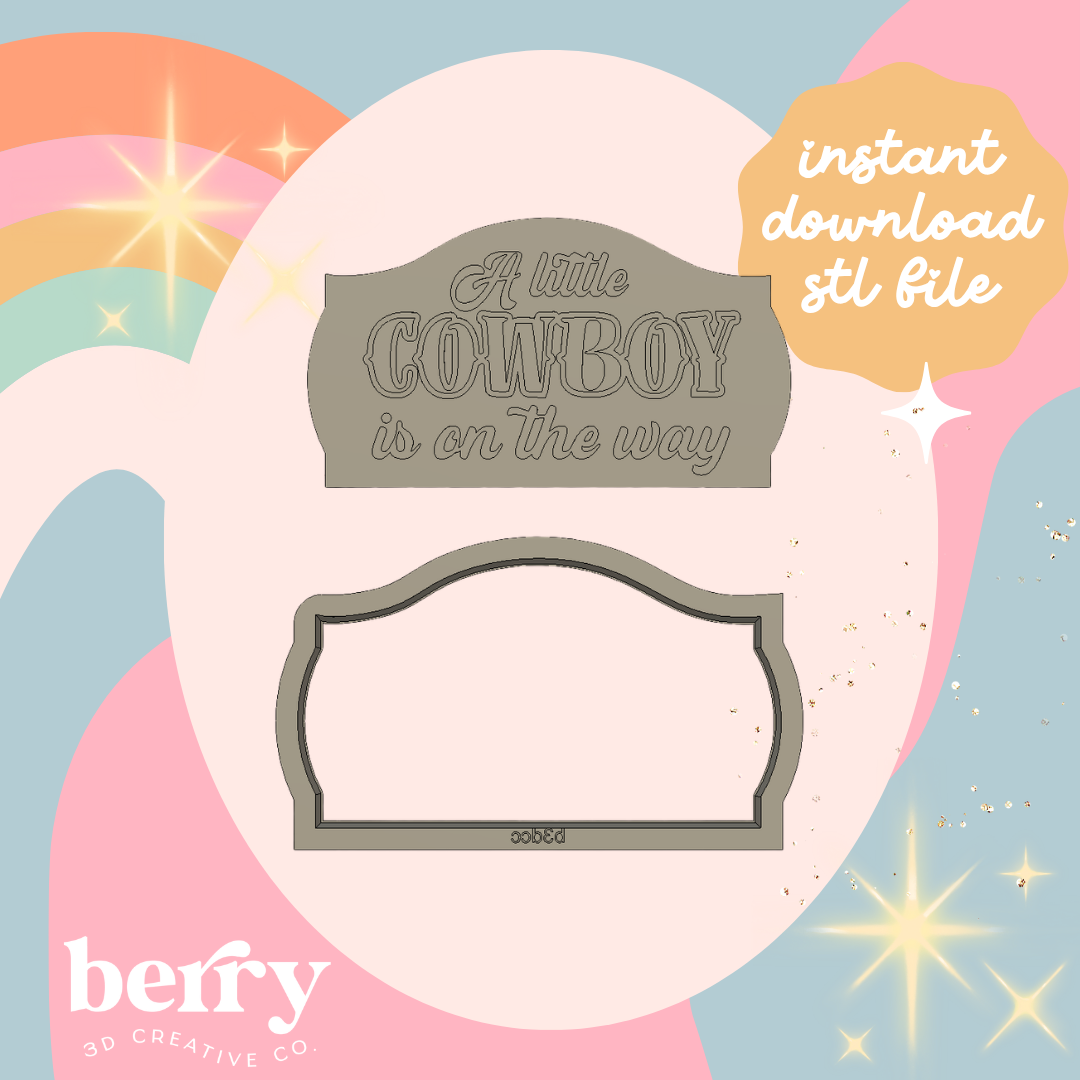 A little Cowboy is on the way Cutter & Stamp stl file