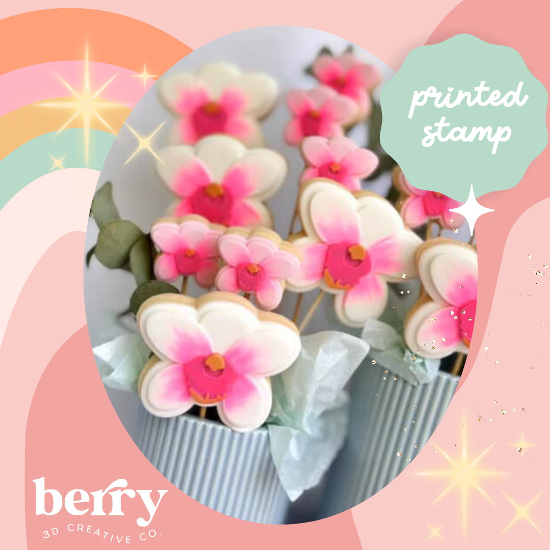 Giant Orchid Stamp and matching cutter