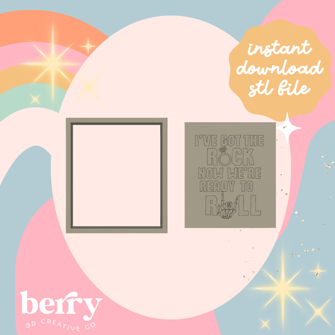 I’ve got the rock, now we’re ready to roll Cutter and Stamp stl file