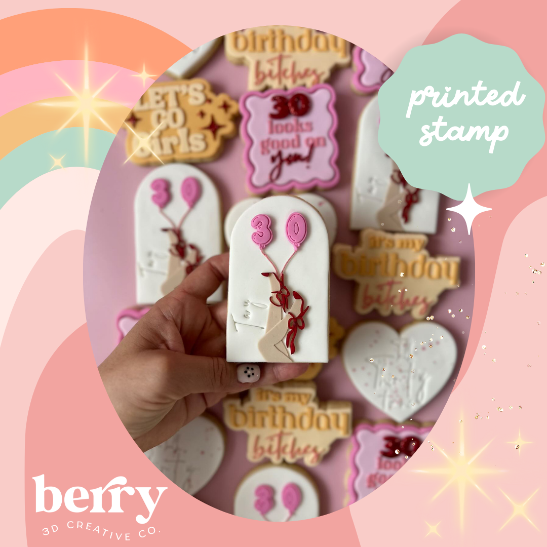 Customised heels in the air Stamp and matching cutter