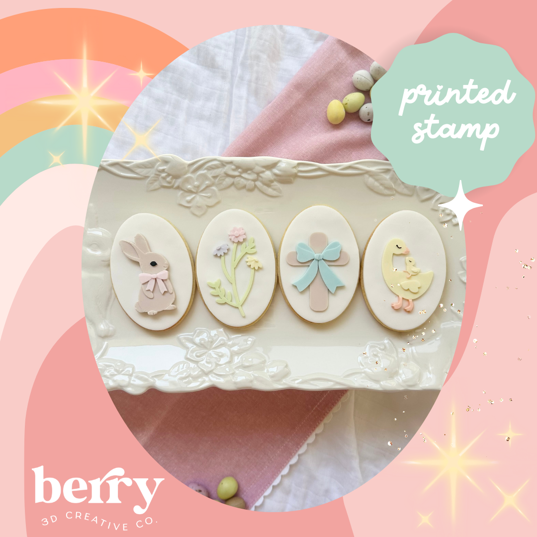 Set of 4 Oval Easter range Stamps and matching cutter - 2026 Easter Collection