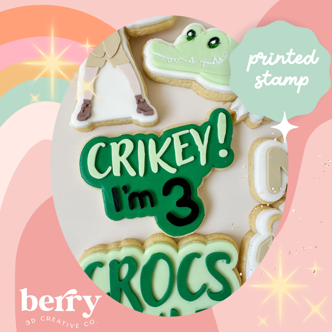 Crikey! I'm 3 Stamp and matching cutter