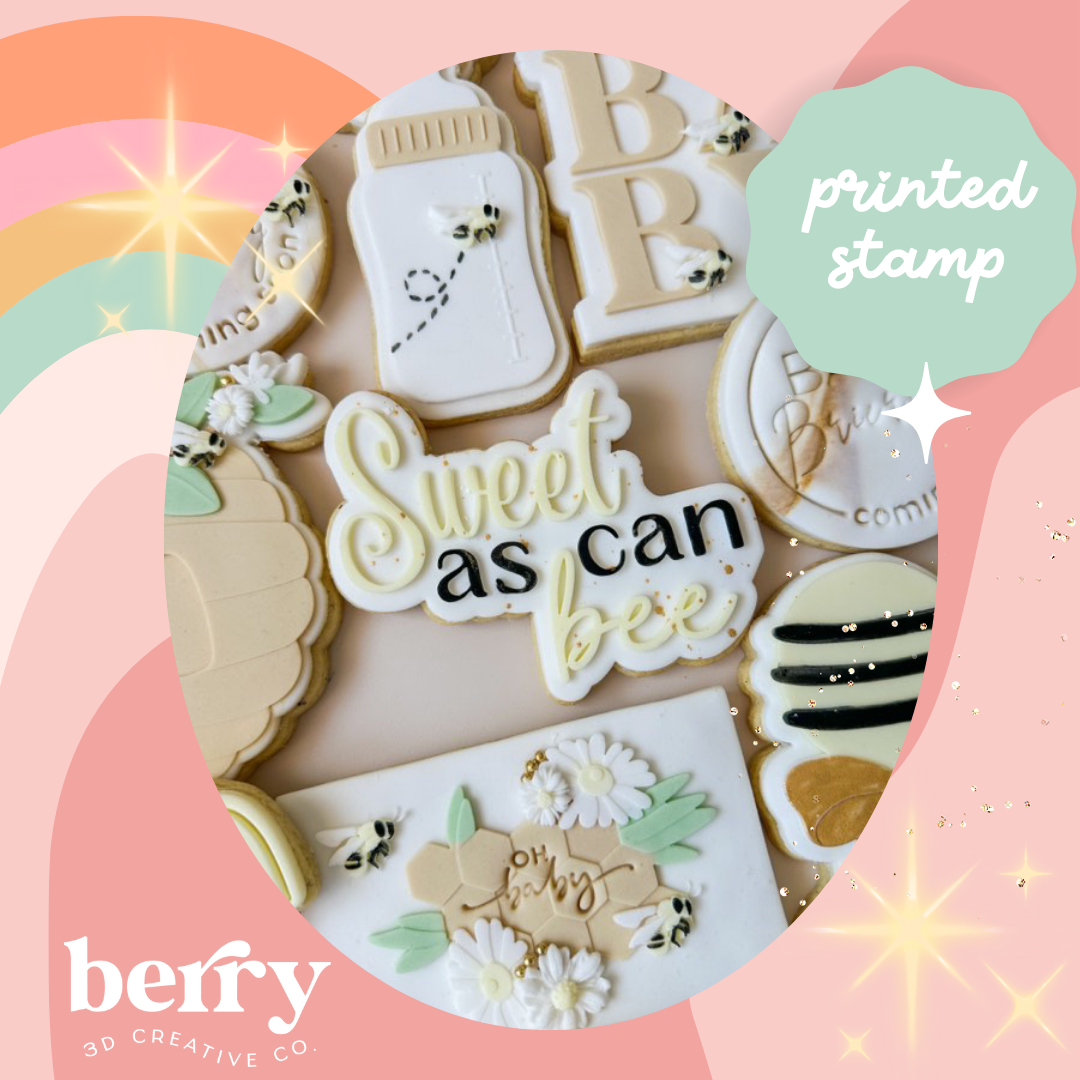 Sweet as can Bee Collection Stamp and matching cutter