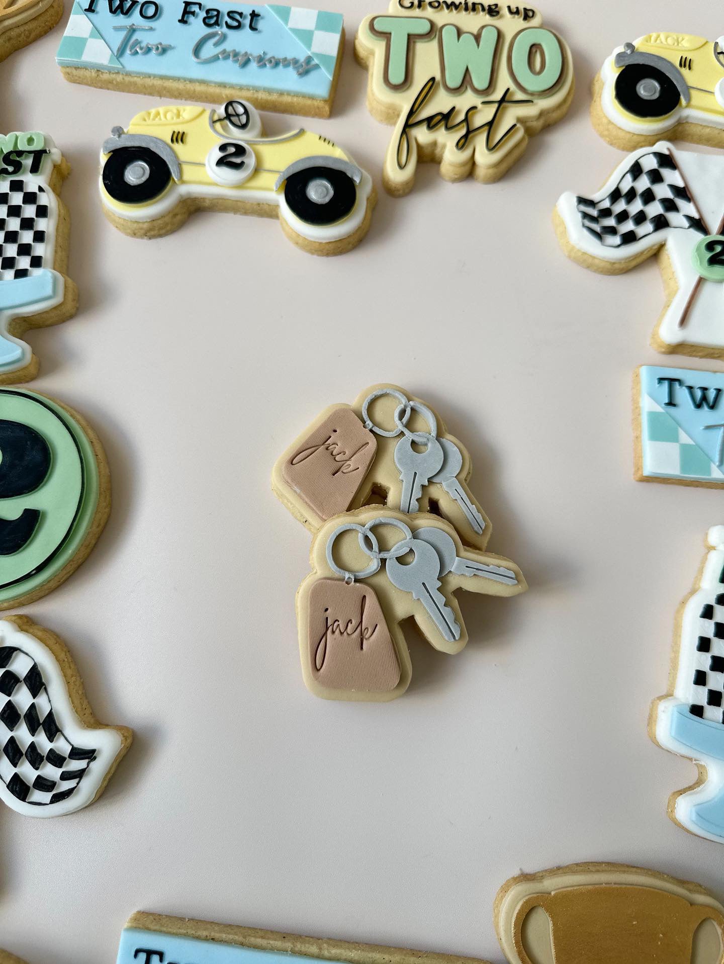 Car keys debosser and matching cutter