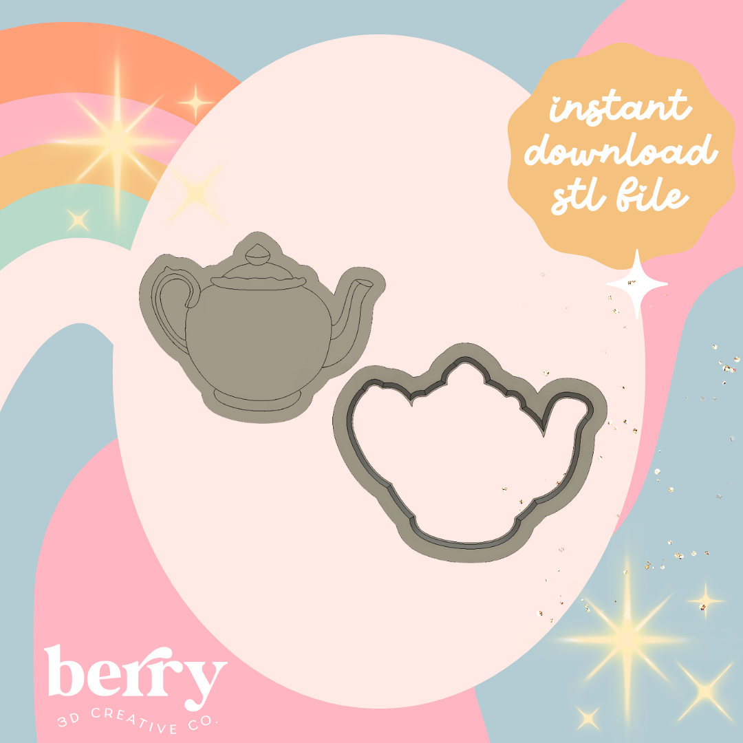 Teapot Stamp and cutter STL file