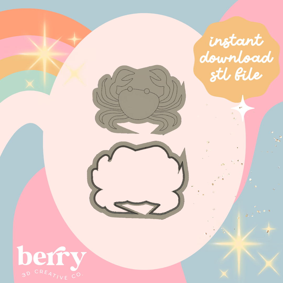 Crab Stamp and cutter STL file