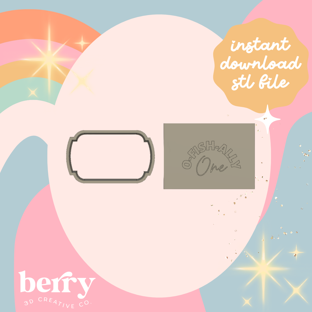 O-fish-ally One Cookie Cutter and Stamp stl file