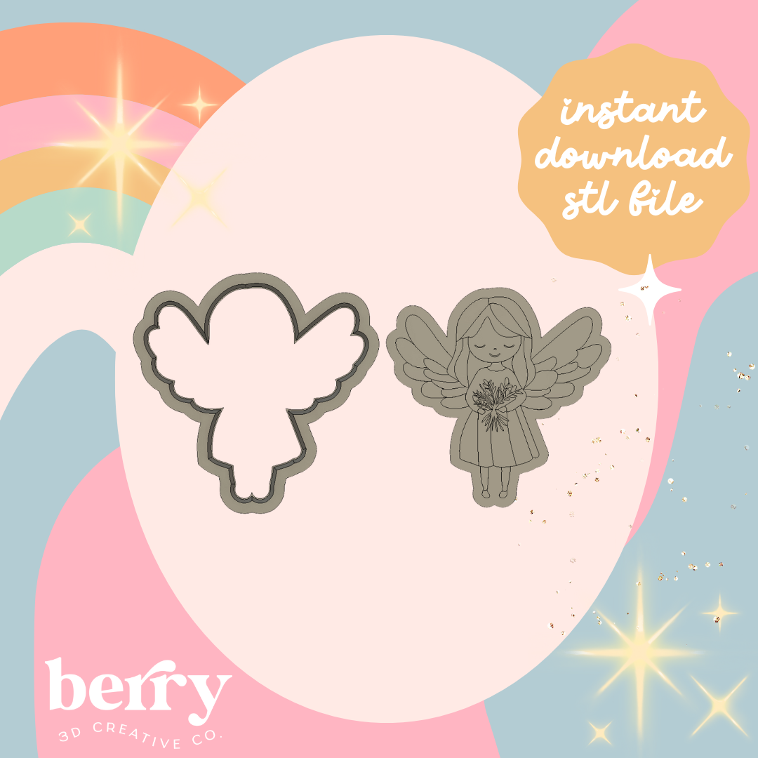 Christmas Angel Stamp and cutter STL file