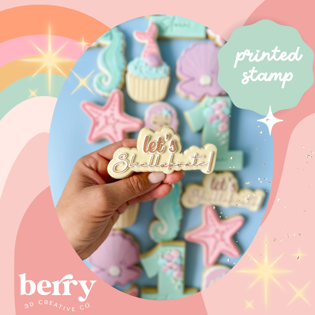 Let's Shellabrate- Mermaid Collection Stamp and matching cutter