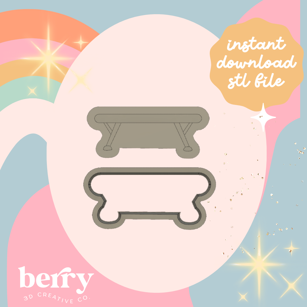 Balance Beam - Gymnastics Collection cutter and Stamp stl file