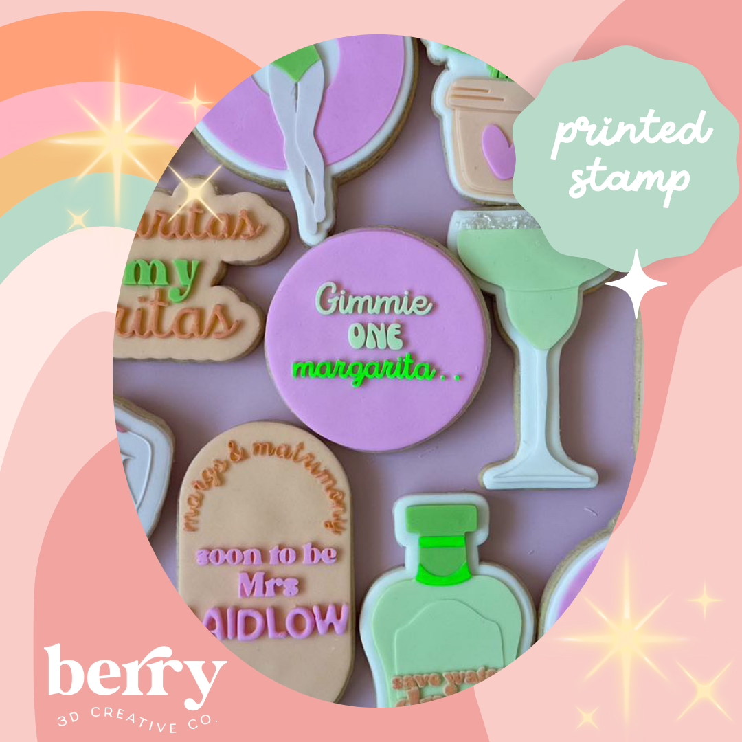 Gimme ONE margarita Debossed Stamp and matching cutter