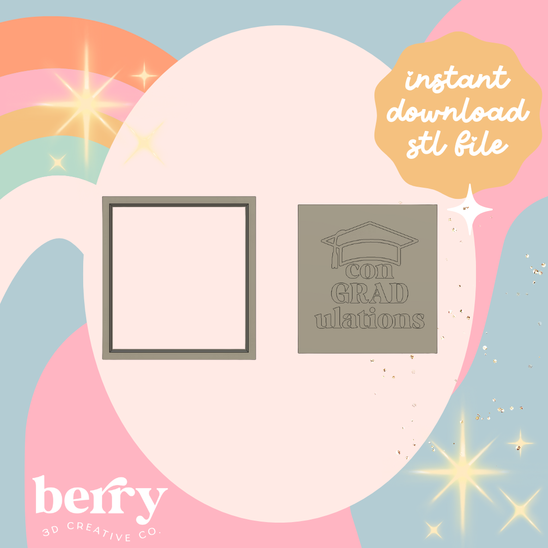 conGRADulations Stamp and cutter STL file