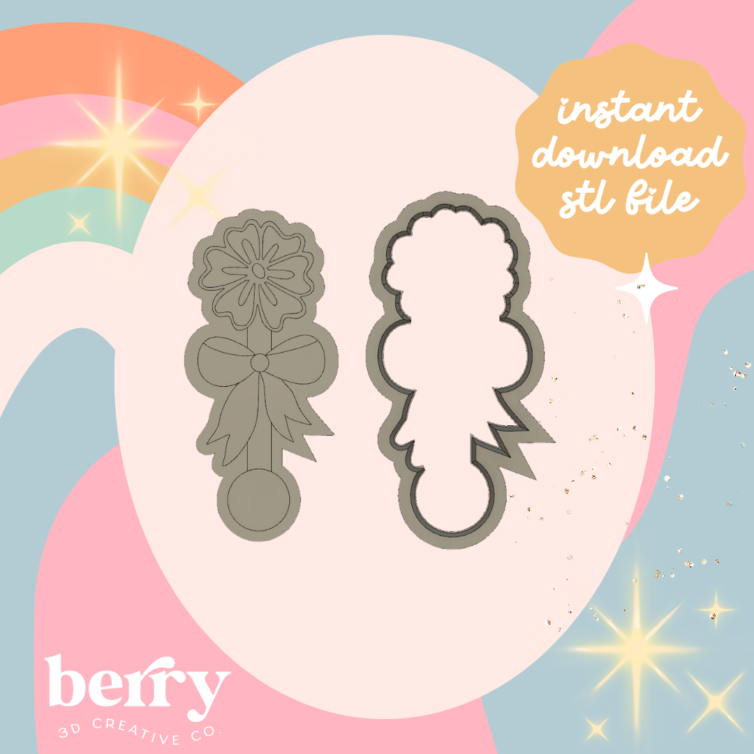Flower Rattle Cutter and Stamp stl file