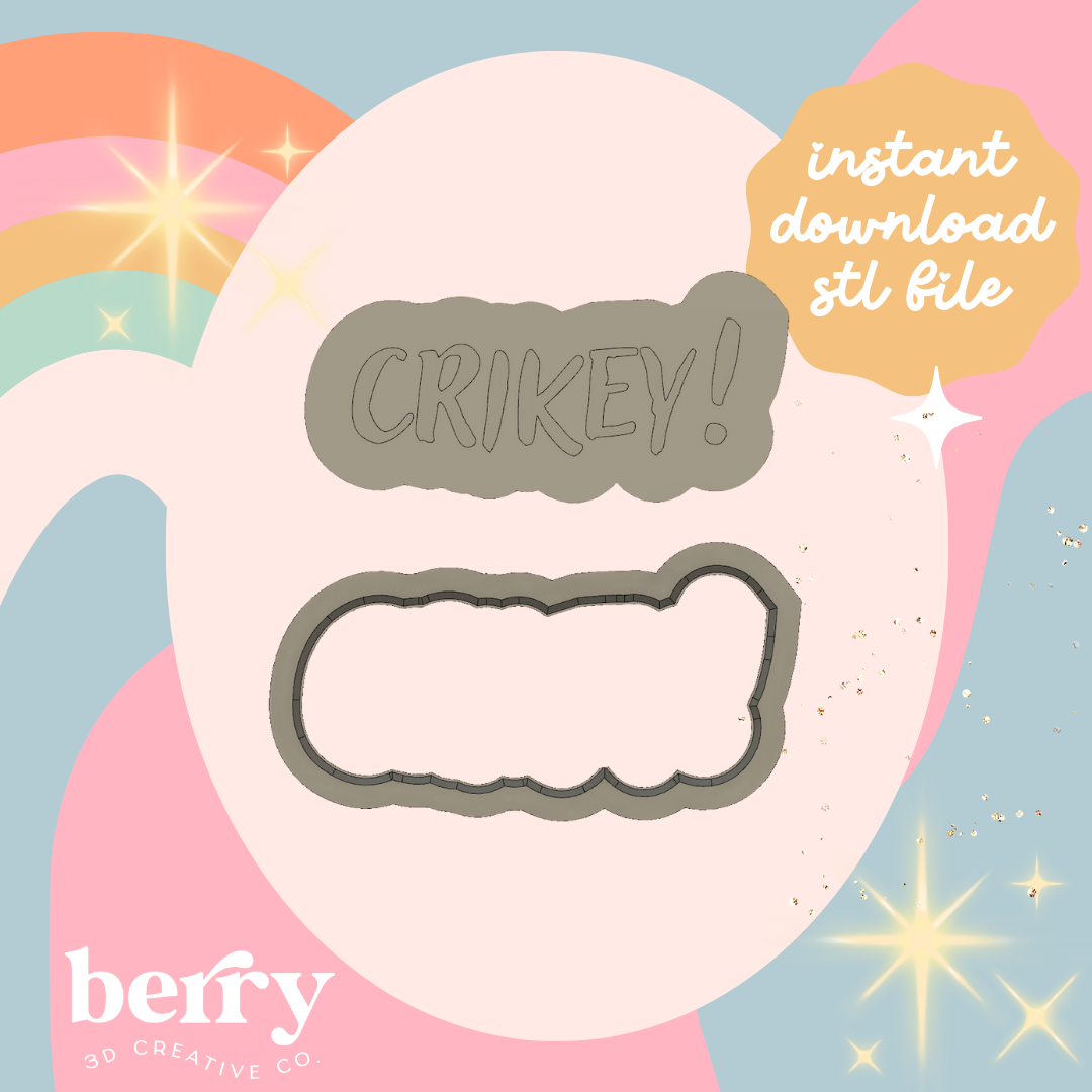 Crikey! Cutter and Stamp stl file