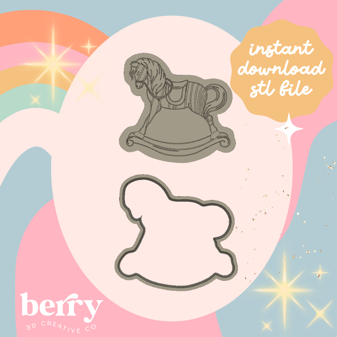 Rocking Horse Cutter and Stamp stl file