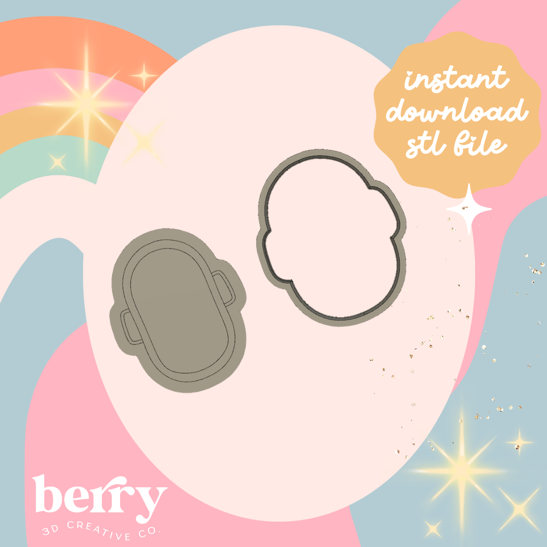 Flat Lay Bassinet and Stamp cutter stl file