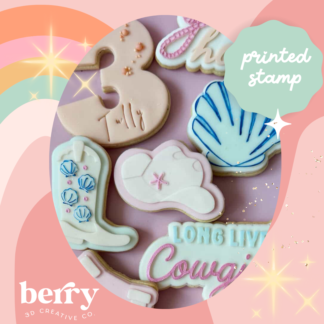 Cowgirl hat with starfish debosser and matching cutter