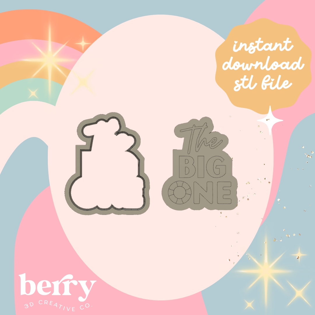 The Big One Cookie Cutter and Stamp stl file