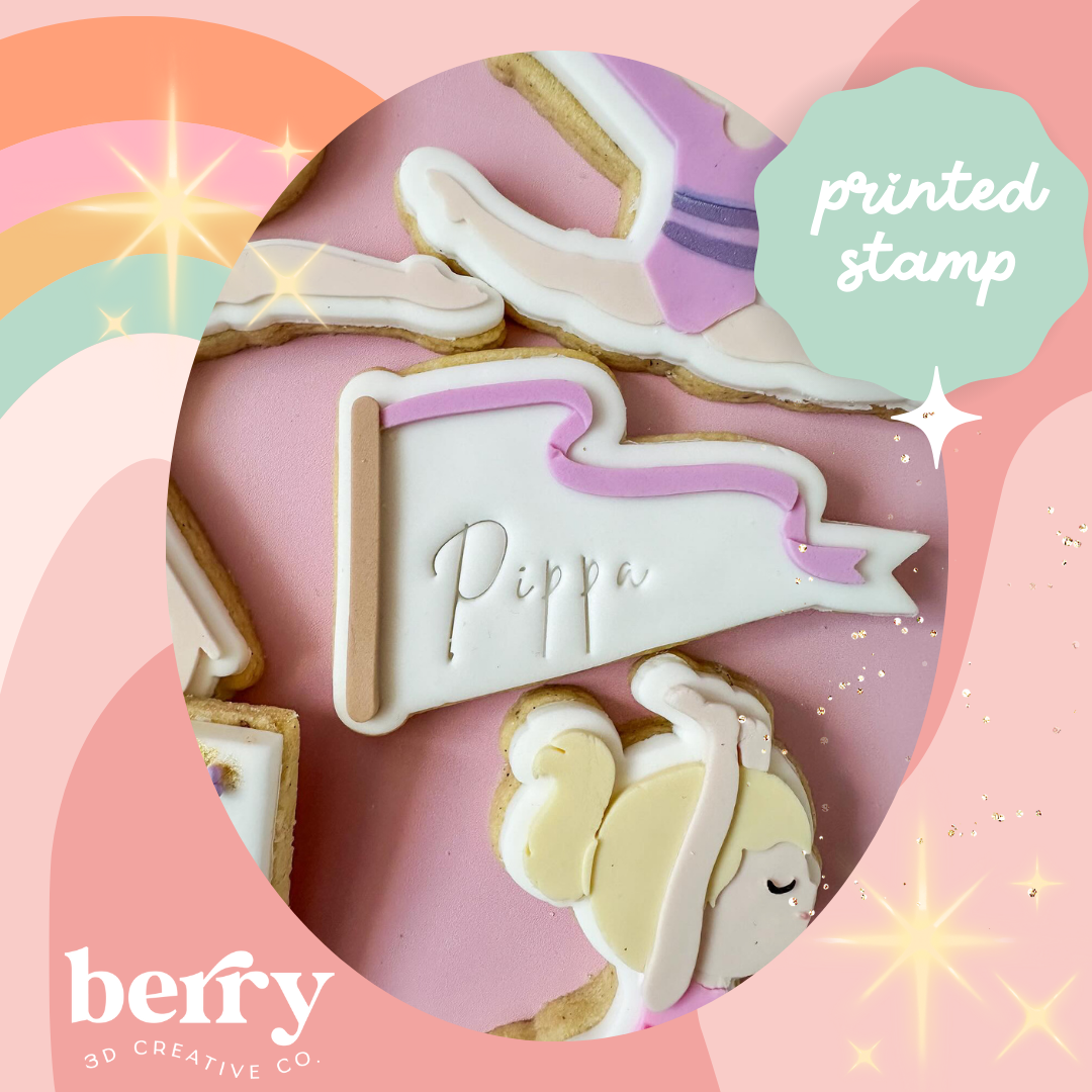 Ribbon- Gymnastics Collection Stamp and matching cutter
