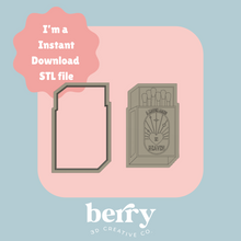Load image into Gallery viewer, A match made in Heaven matchbox Cookie Cutter and Stamp stl file