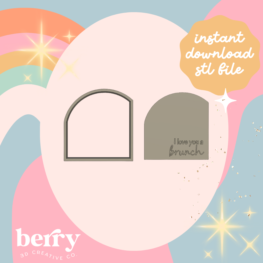 I love you a brunch arch cutter and Stamp stl file