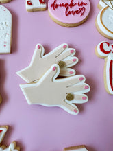 Load image into Gallery viewer, Hand with Wedding Ring Cookie Cutter and Stamp stl file