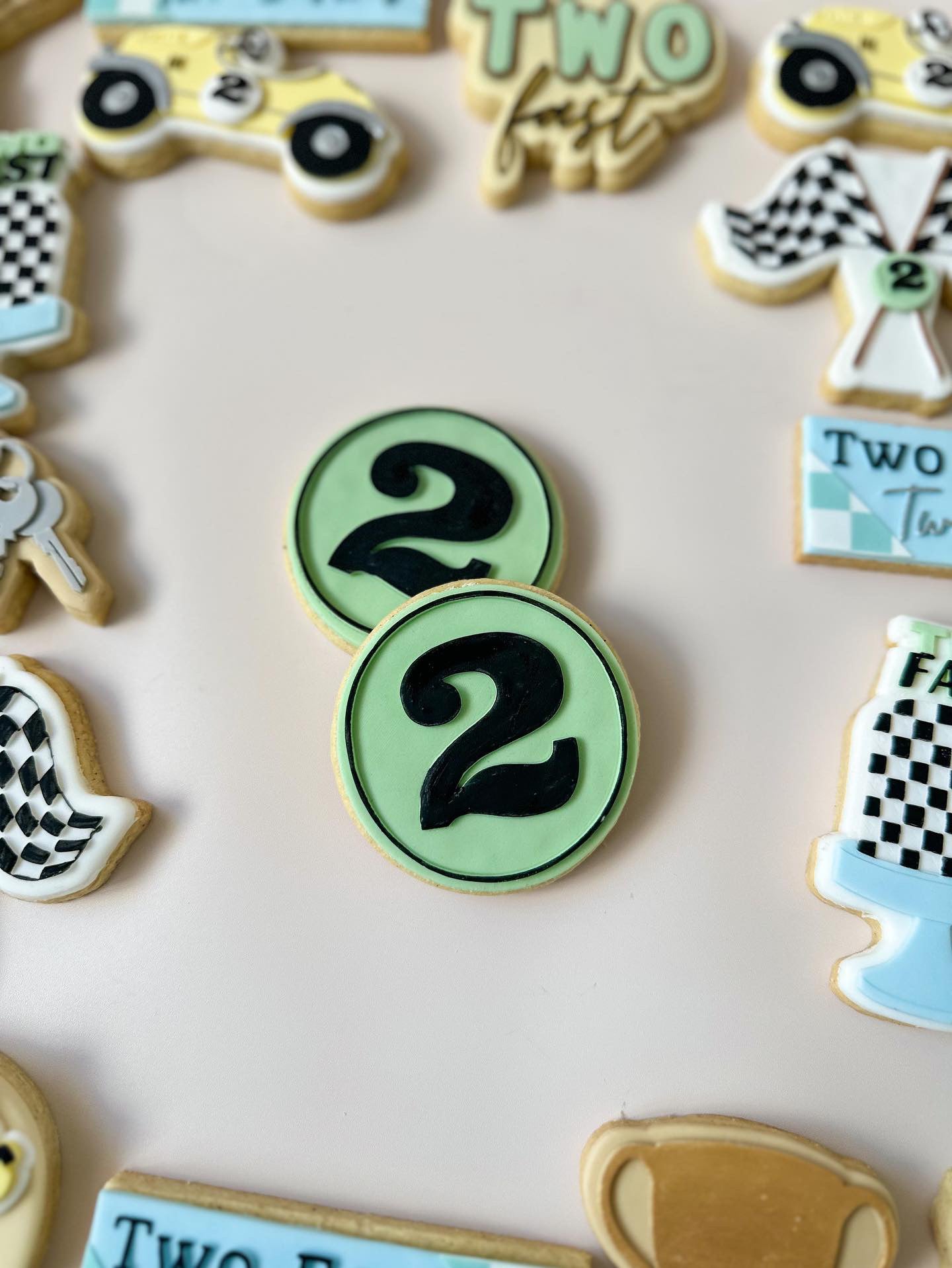 Number 2 in circle stamp and matching cutter