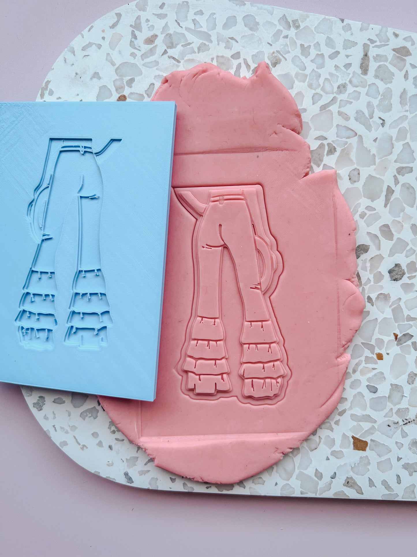 flared pants with cowboy hat and matching cutter