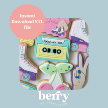 Load image into Gallery viewer, Mixtape Cookie Cutter and Stamp stl file