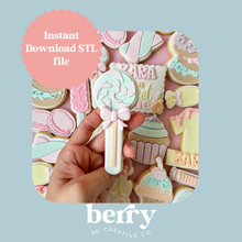 Load image into Gallery viewer, Giant Lollipop Cookie Cutter and Stamp stl file