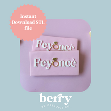 Load image into Gallery viewer, Feyonce Cookie Cutter and Stamp stl file