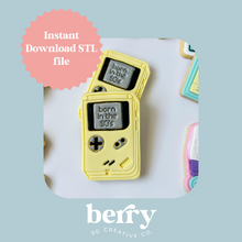 Load image into Gallery viewer, Game Boy Cookie Cutter and Stamp stl file