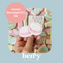 Load image into Gallery viewer, Macaroons Cookie Cutter and Stamp stl file