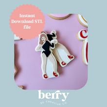 Load image into Gallery viewer, Queen B Cookie Cutter and Stamp stl file