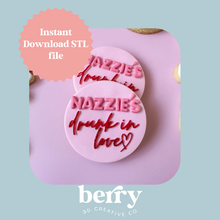 Load image into Gallery viewer, Drunk in love! Cookie Cutter and Stamp stl file
