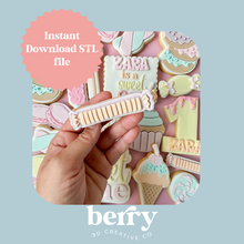 Load image into Gallery viewer, Sherbet lolly Cookie Cutter and Stamp stl file