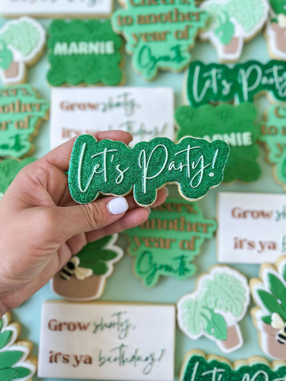 Let's Party! Cookie Cutter and Stamp stl file