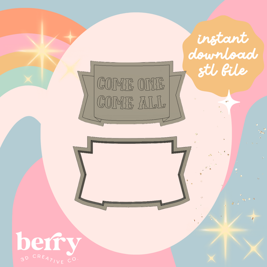 Come One Come All Cutter and Stamp stl file