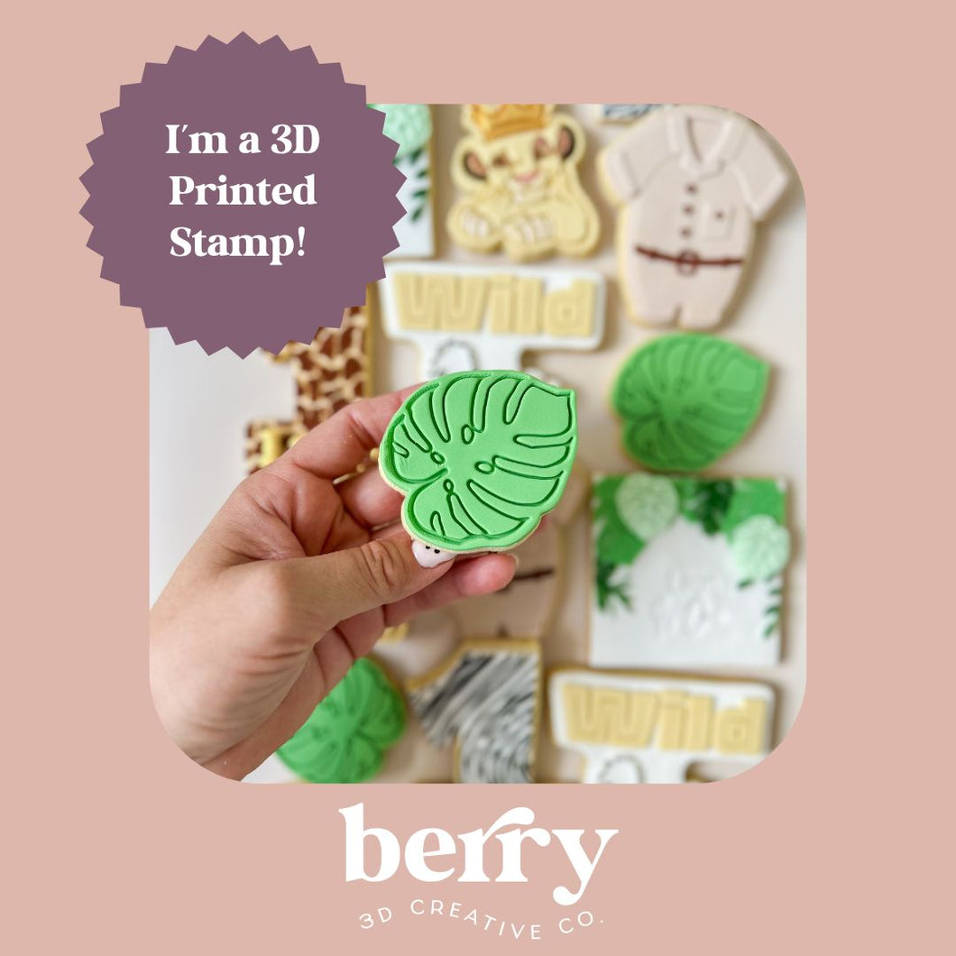Palm/ Monstera Leaf- Wild one Collection Stamp and matching cutter