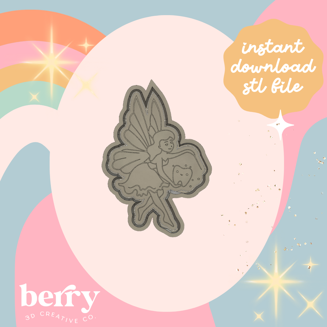 Tooth Fairy Embosser Cutter and Stamp stl file