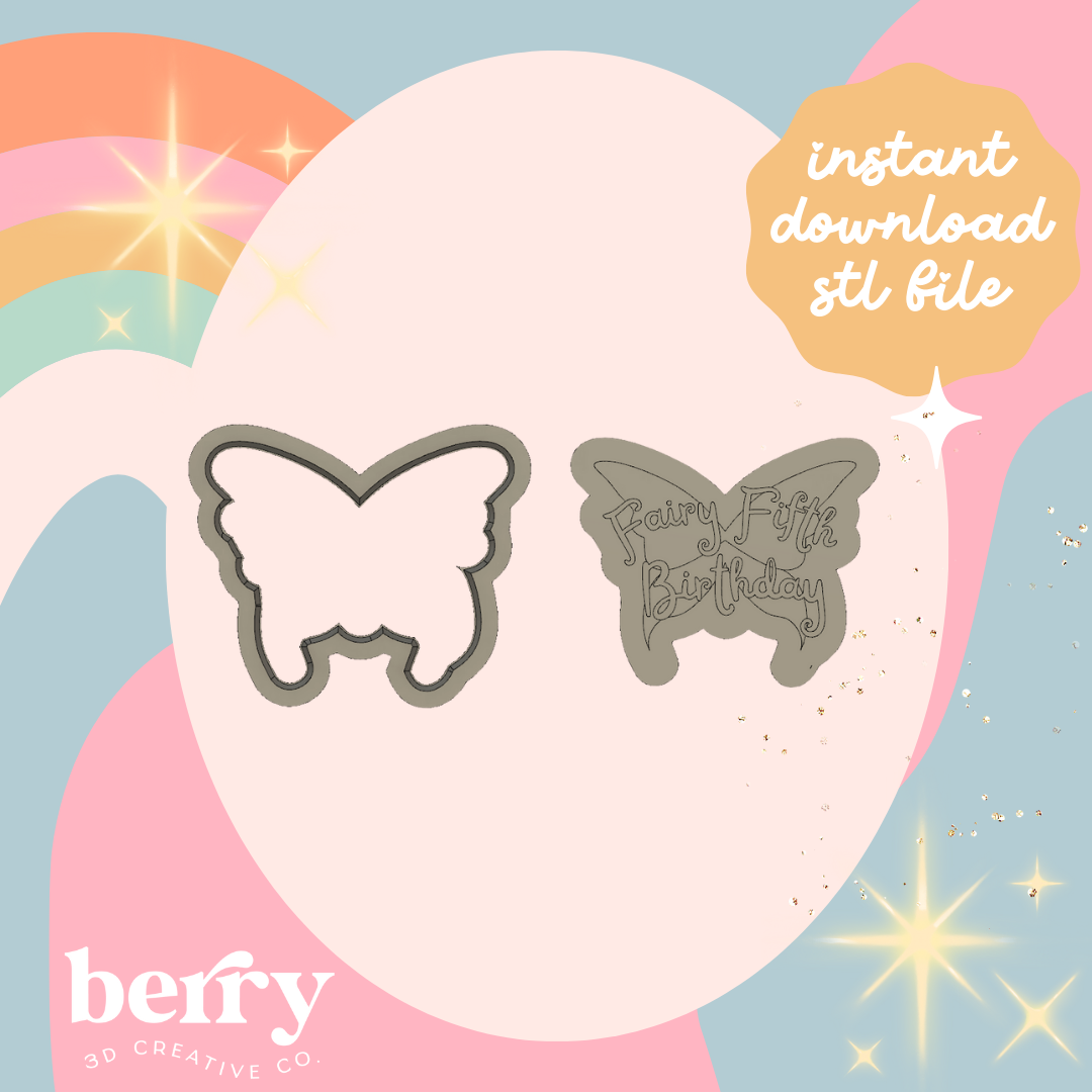 Fairy Fifth Birthday Cutter and Stamp stl file