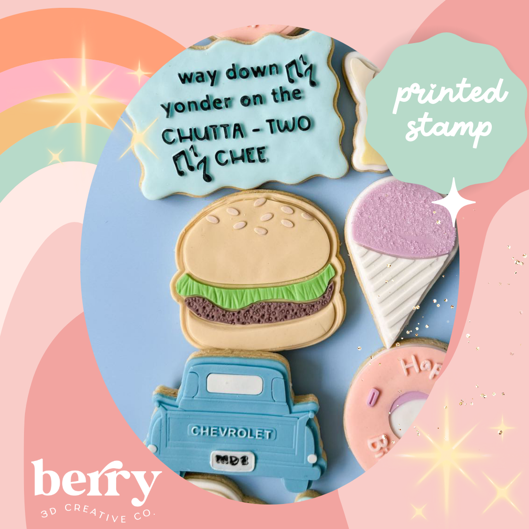 Hamburger/ Burger - Alan Jackson Collection Stamp and matching cutter