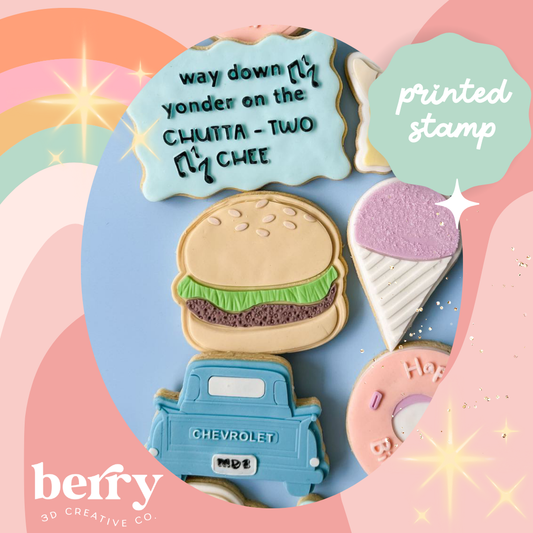 Hamburger/ Burger - Alan Jackson Collection Stamp and matching cutter
