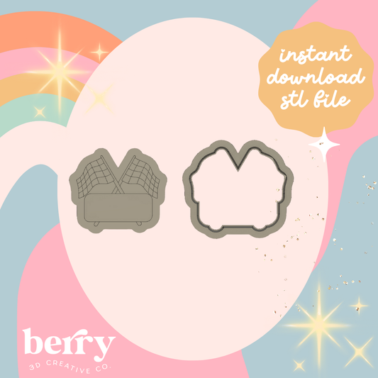 Customisable Racing Flags Cutter and Stamp stl file