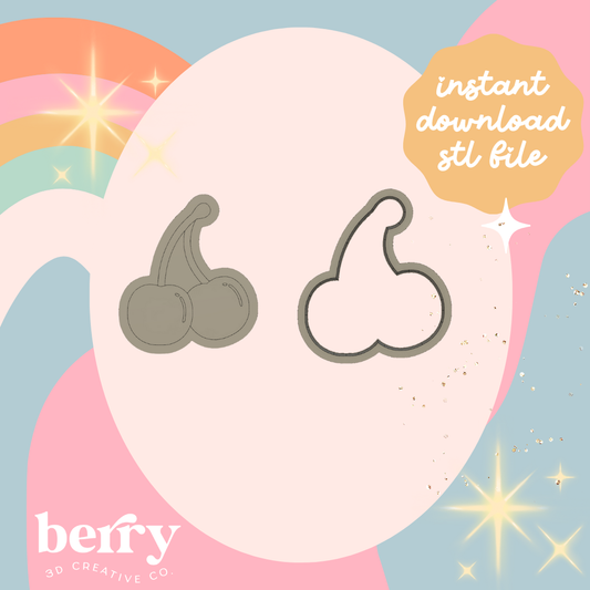 Cherry stamp Cutter & Stamp stl file